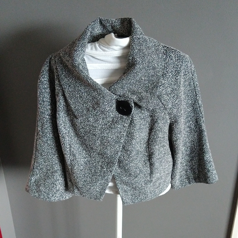 Women's Gray Herringbone Jacket